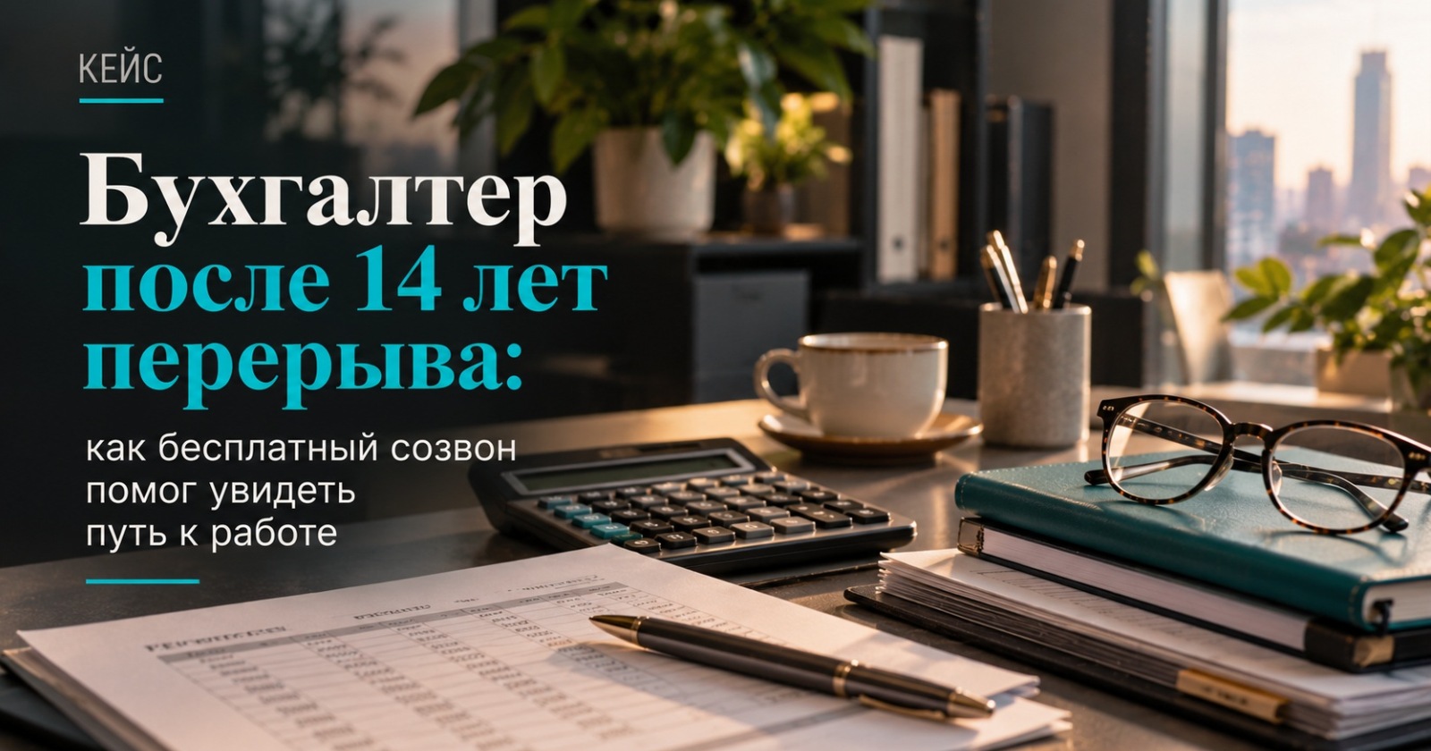 Баннер кейса: Бухгалтер после 14 лет перерыва – как бесплатный созвон помог увидеть путь к работе